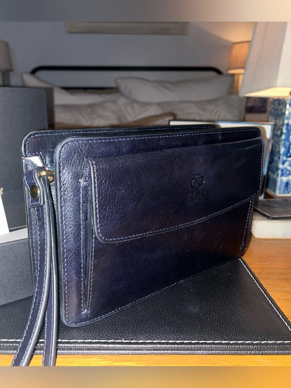 Time Resistance - Leather Clutch Purse - Decameron